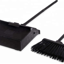 Angle Broom with Dustpan Set Multi-Function Plastic Long Handle Windproof Angle Broom w/ Dustpan